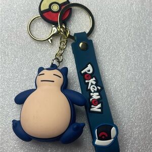 Pokemon Blue and Cream Snorlax Keychain